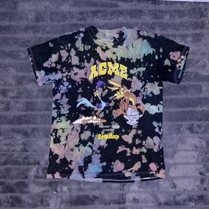 Vintage Looney Tunes X Acme Road Runner & Wiley Coyote tie dye t shirt